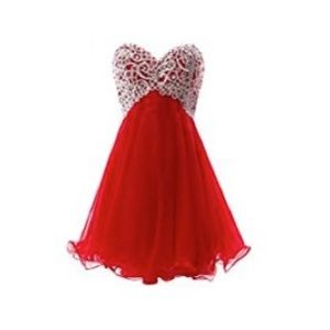 Red cocktail dress